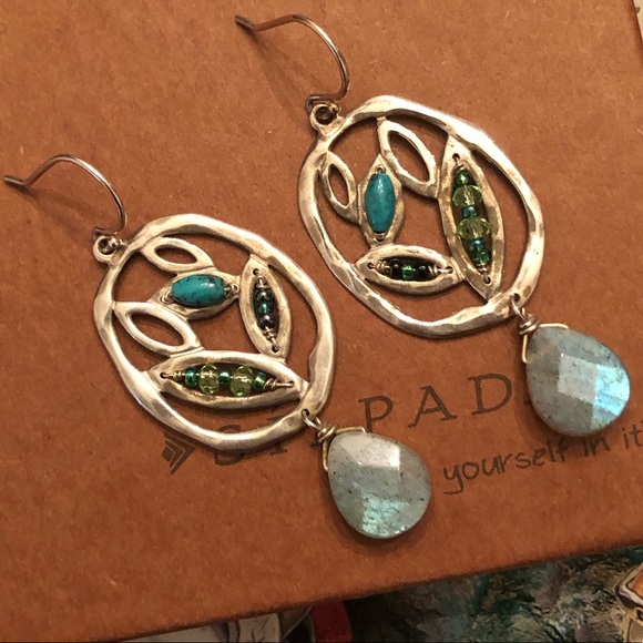 Silpada Silver, Turquoise and Labradorite Earrings - Picture 12 of 16